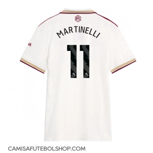 Camisa de time de futebol Arsenal Gabriel Martinelli #11 Replicas 3º Equipamento Feminina 2025-26 Manga Curta Camisa de time de futebol Arsenal Gabriel Martinelli #11 Replicas 3º Equipamento Feminina 2025-26 Manga Curta
